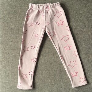 Gap Kids XS: Pink Star Patterned Fleece Leggings